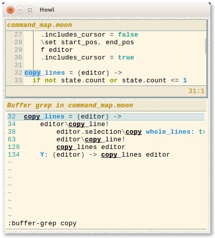 Buffer grep