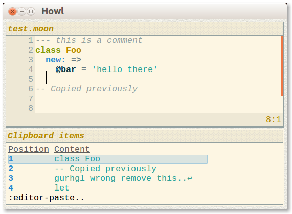 Clipboard paste